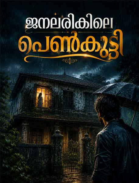 ജനലരികിലെ പെൺകുട്ടി മലയാളം മിസ്റ്ററി കഥയുടെ പോസ്റ്റർ
